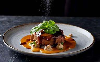 Capture the essence of Steak Diane in a mouthwatering food photography shot  Generative AI