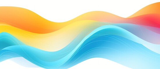 3d render of colorful background with abstract waves line. AI generated image