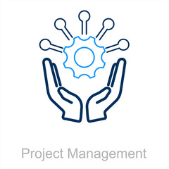 Project management and management icon concept