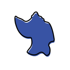 Misiones provinces map of Paraguay country.