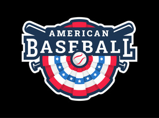 American baseball, logo, emblem. - 680856635