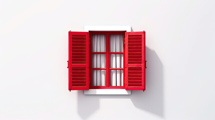 Open window isolated on a white background