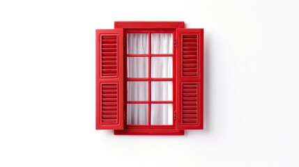 Open window isolated on a white background