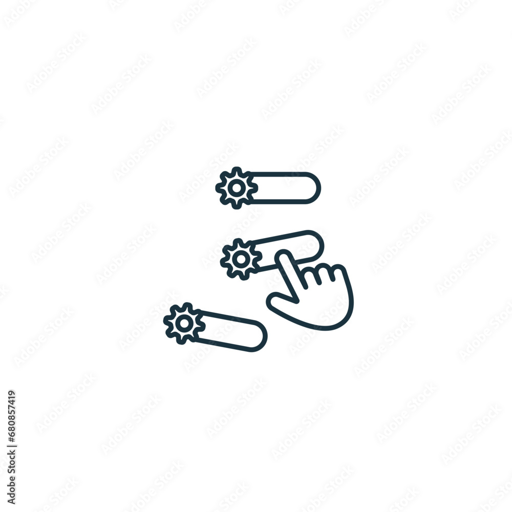 Poster prioritize outline icon. monochrome simple sign from productivity collection. prioritize icon for lo