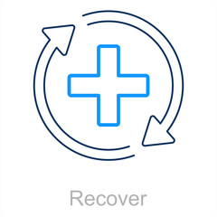 Recover and backup icon concept