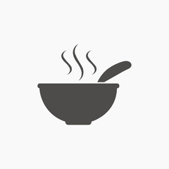 Soup meal icon vector. hot food vector illustration
