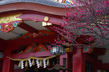 品川神社、東京、日本、野外、神社、神道、お詣り、初詣、参拝、