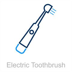 Electric Toothbrush and dental icon concept