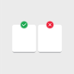 Web UI template. Positive green query and red negative blank screen frame banner for success and error messages