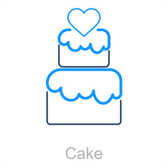 Cake and celebrate icon concept 