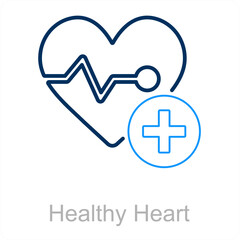 Healthy Heart and heart icon concept  
