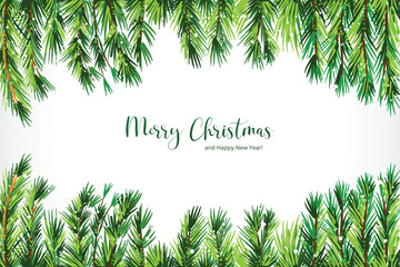 Christmas wreath holiday card background