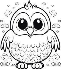 Penguin animal vector stock, coloring page