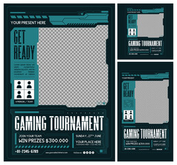 Game Tournament Flyer Template Set © Noidwerk