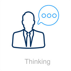 Thinking and idea icon concept 