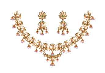 Vintage Pearl Necklace set for indian wedding 