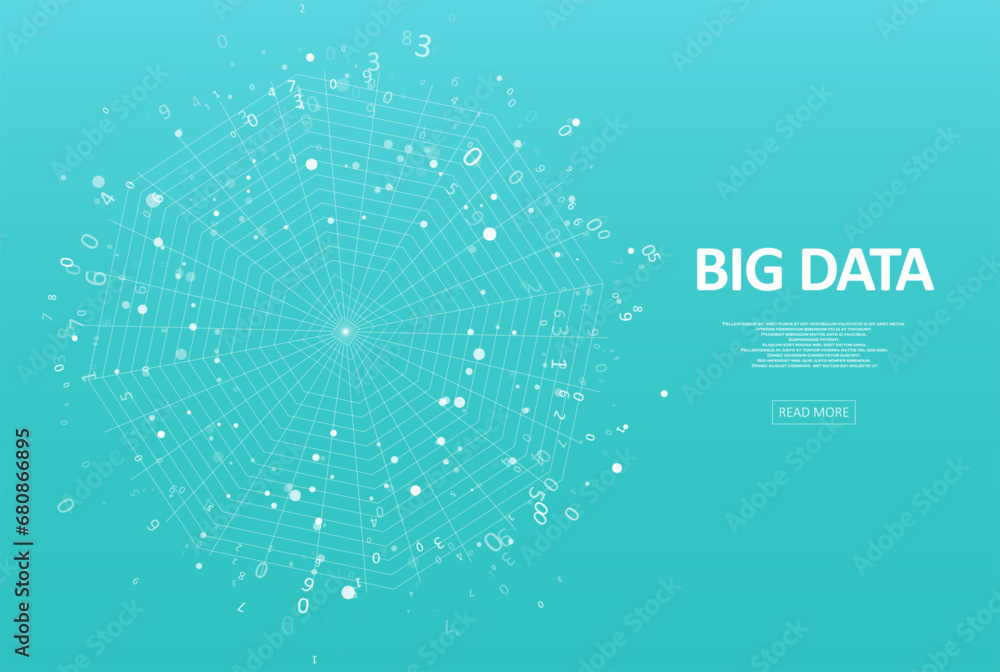 Poster abstract big data visualization.