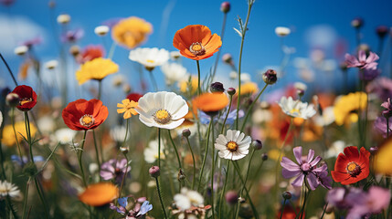 Obraz premium poppy field in spring HD 8K wallpaper Stock Photographic Image 