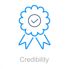 Credibility and customer icon concept 