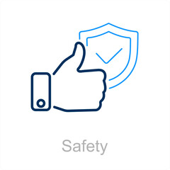 Safety and secure icon concept 