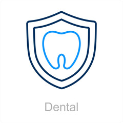 Dental and dental health care icon concept 