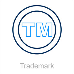 Obraz premium Trademark and product icon concept 