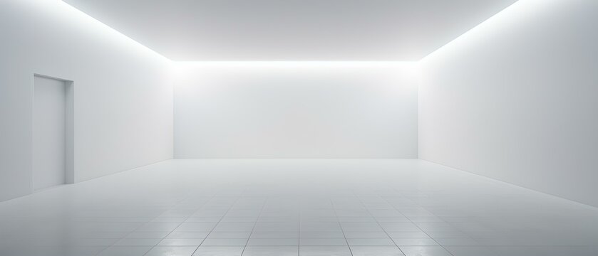 Leere Leinwand: Wei&szlig;e Showroom-Atmosph&auml;re f&uuml;r kreative Konzepte