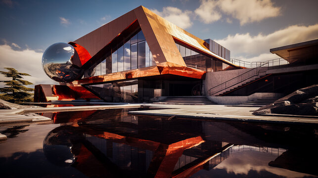 B&acirc;timent d'architecture moderne 