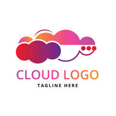 Science and Cloud computing concept based logo with dummy text vector illustration for technology and advance computing.