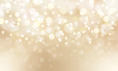 Foto op Aluminium キラキラ輝く玉ボケが綺麗なゴールドの背景イラスト、クリスマスやウェディング、ラグジュアリーな雰囲気に最適 © fukufuku