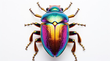 Macro Photo of an Iridescent Beetle Shell.
