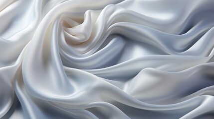 Minimalist white silk fabric texture background with a modern feel. AI generate illustration
