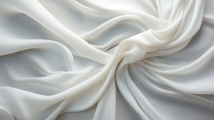 Minimalist white silk fabric texture with clean appearance. AI generate illustration