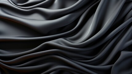 Minimalist black silk fabric texture with clean appearance. AI generate illustration