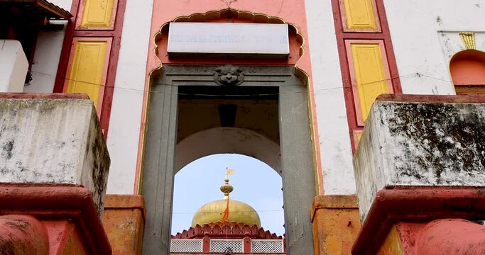 Entrance of historic Shree Omkareshwar temple , is a Hindu temple located in Madikeri city, Coorg, India.