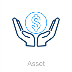 Asset and money icon concept 