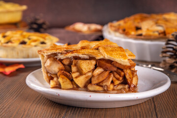 Traditional autumn apple pie