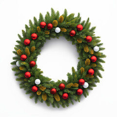 Fototapeta na wymiar Christmas Wreath without background
