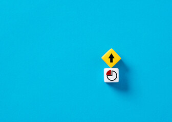 Growing market share. Increasing financial share and profits. Business performance achievement and market competition strategy.