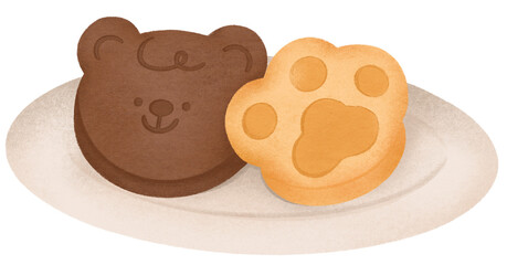 Cute cookies cartoon clipart