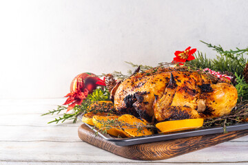 Christmas and Thanksgiving traditional baked chicken