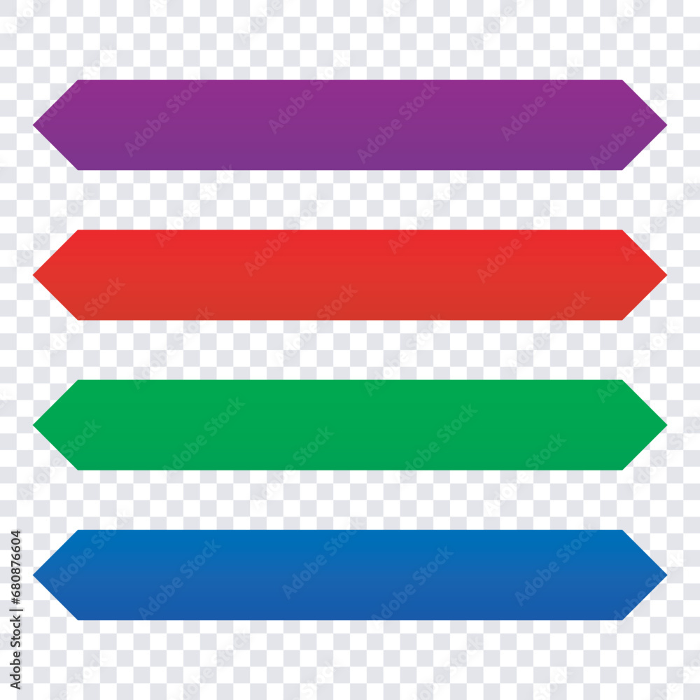 Poster ribbon element set design vector template multi colour, lower third ribbon text box design template 