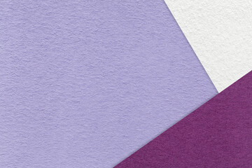 Fototapeta premium Texture of craft light violet color paper background with white and purple border. Vintage abstract cardboard.