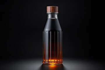 Transparent bottle mockup image