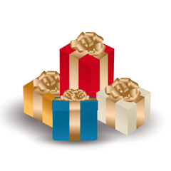 set of several day celebration gift boxes