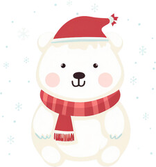 Cute and Cuddly Bear, Isolated on Transparent Background