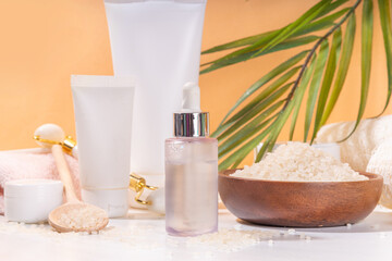 Obraz na płótnie Canvas Rice Water cosmetics, beauty skin care
