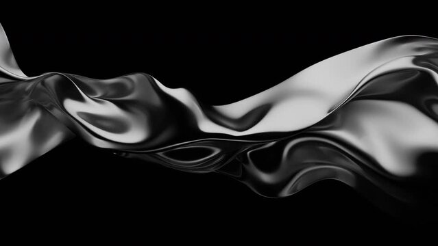 Abstract 3d design, silver colored background, 4k seamless looped video