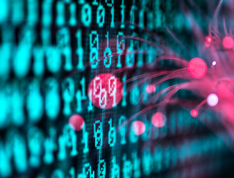 Fiber optic cables attacking binary code