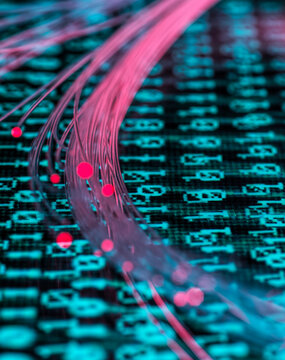 Fiber optic cables attacking binary code